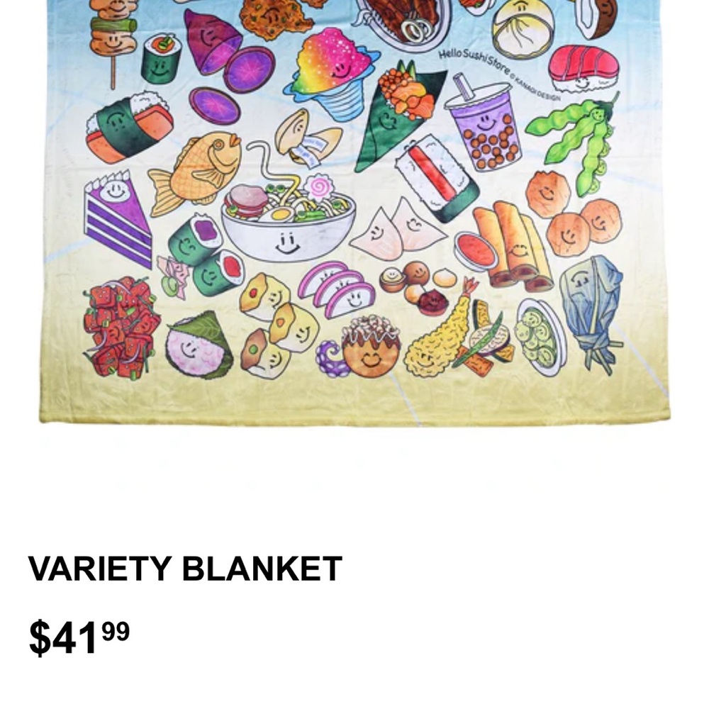 Sushi Store Variety Blanket. Brand new.